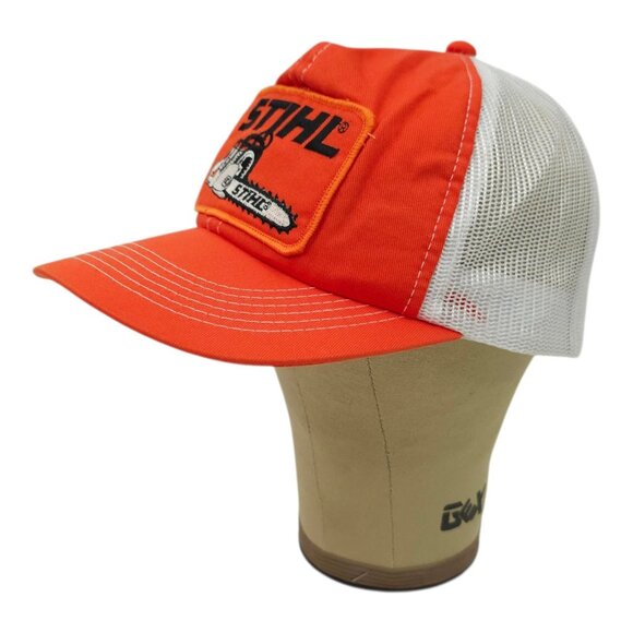 Stihl Chainsaw Logo Patch Mesh Snapback Cap Hat Trucker Baseball Foam Outdoor - Picture 2 of 14